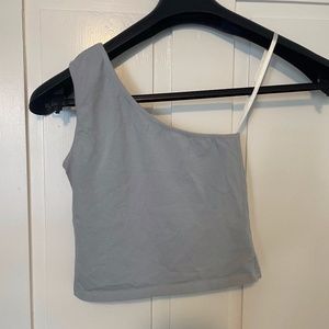 Brandy Melville One Shoulder Tank - blue
